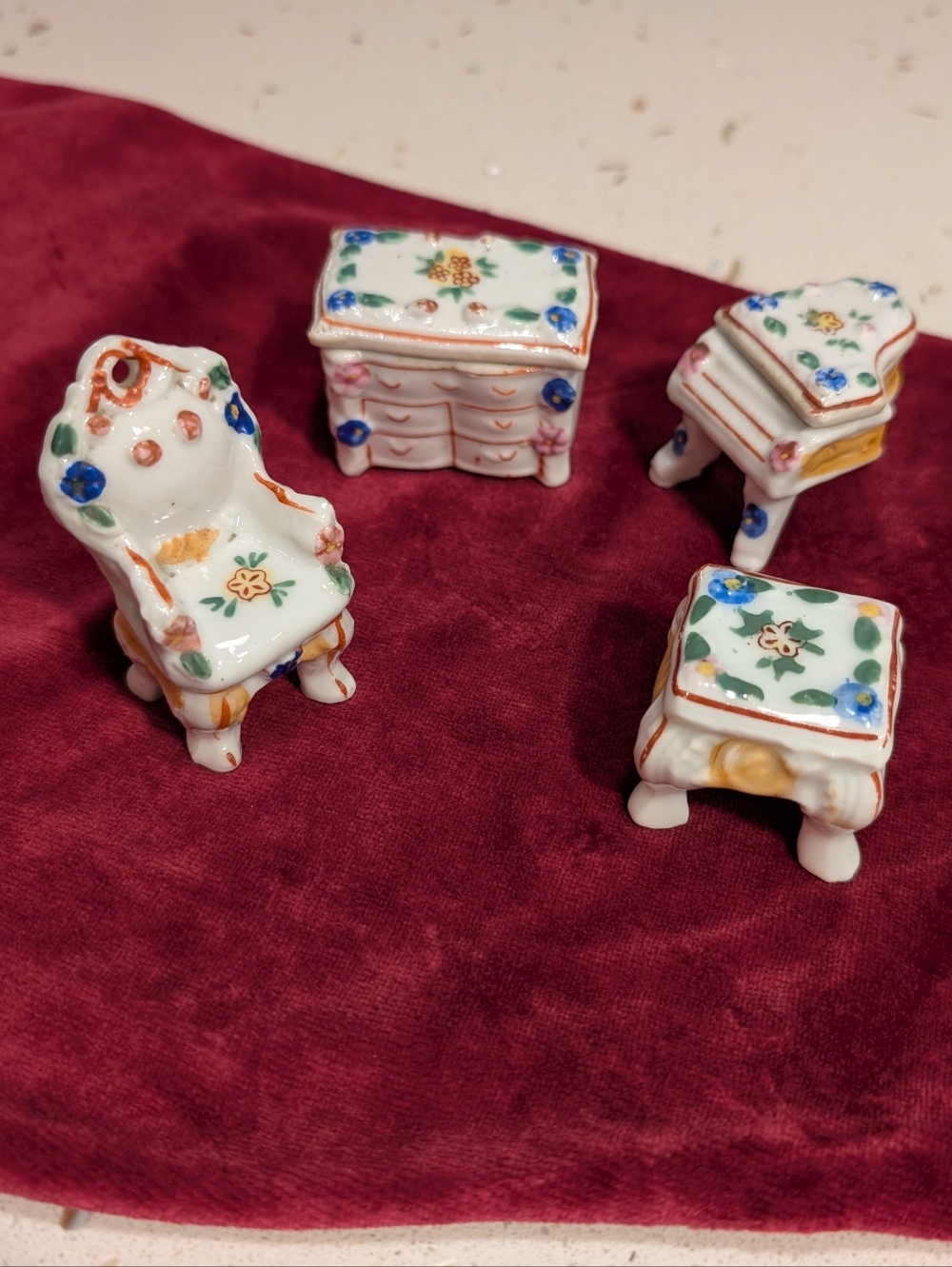 Vintage Porcelain Dollhouse Furniture Set Made In Occupied Japan Home Decor
